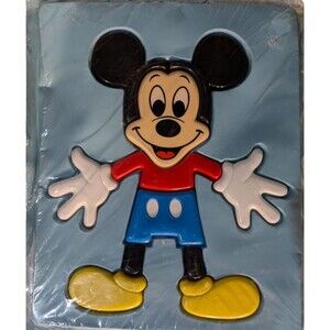 Vintage Disney Mickey Mouse 3D Puzzle Plastic Tray